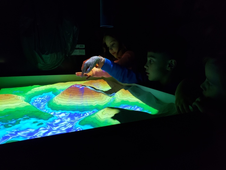 AR Sandbox built by Charles M. Bartholomew to provide a learning tool for students of all ages.